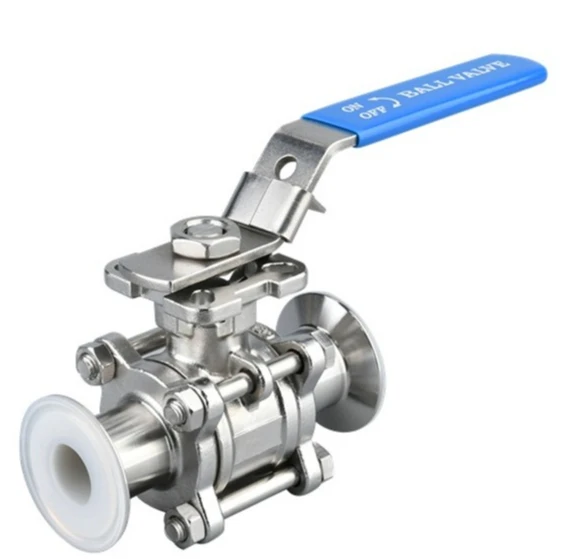 Three-piece Ball Valve, Stainless Steel Manual Chuck Sanitary Grade Corrosion-resistant Quick-loading Ball Valve