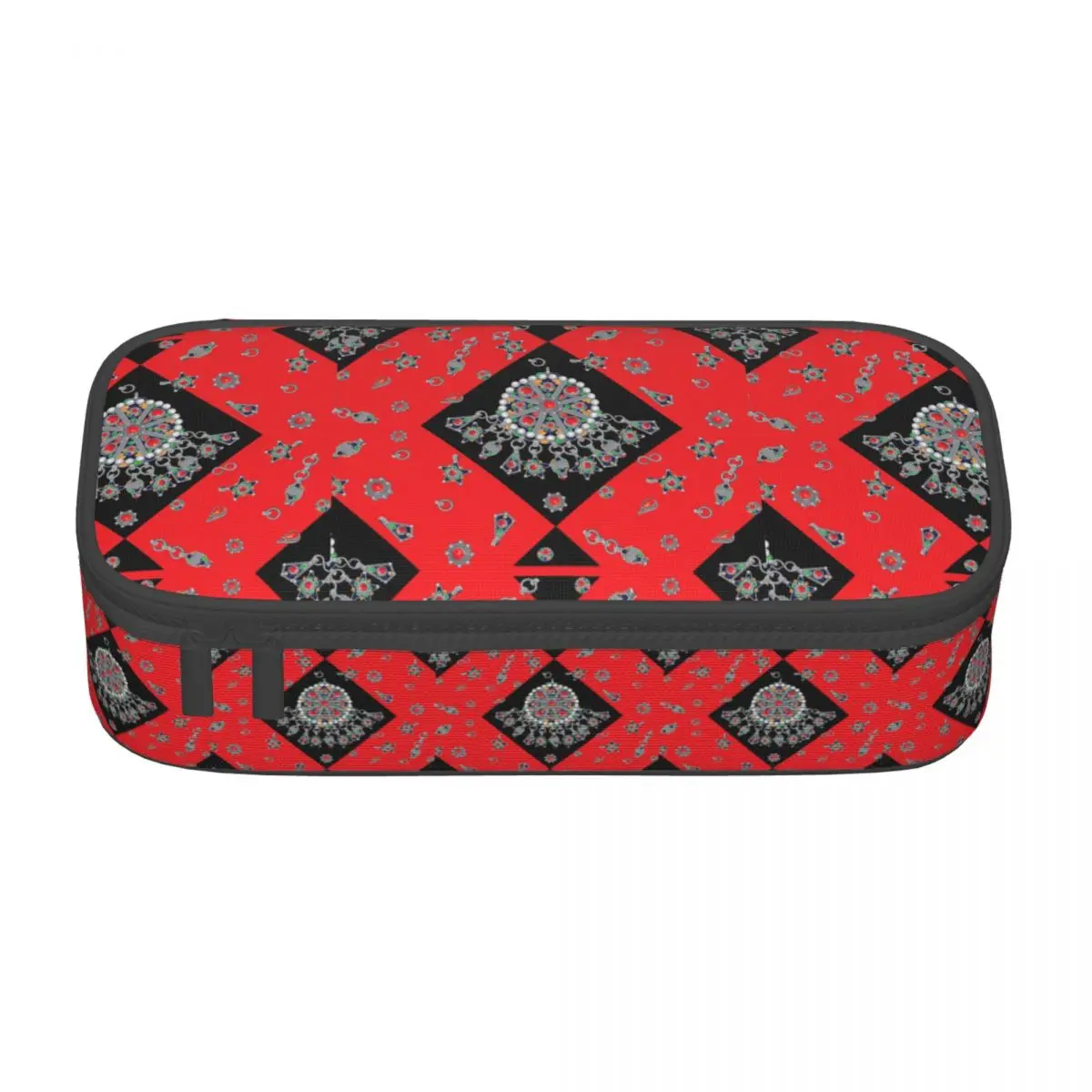 Customized Kabyle Jewelry Africa Style Pencil Cases for Large Storage Amazigh Berber Ethnic Pen Box Bag School Supplies