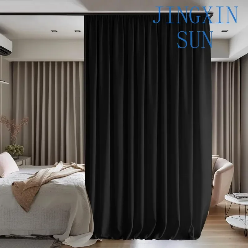 Nordic Minimalist Dividers Blackout Curtains Track Ceiling Mount 180
