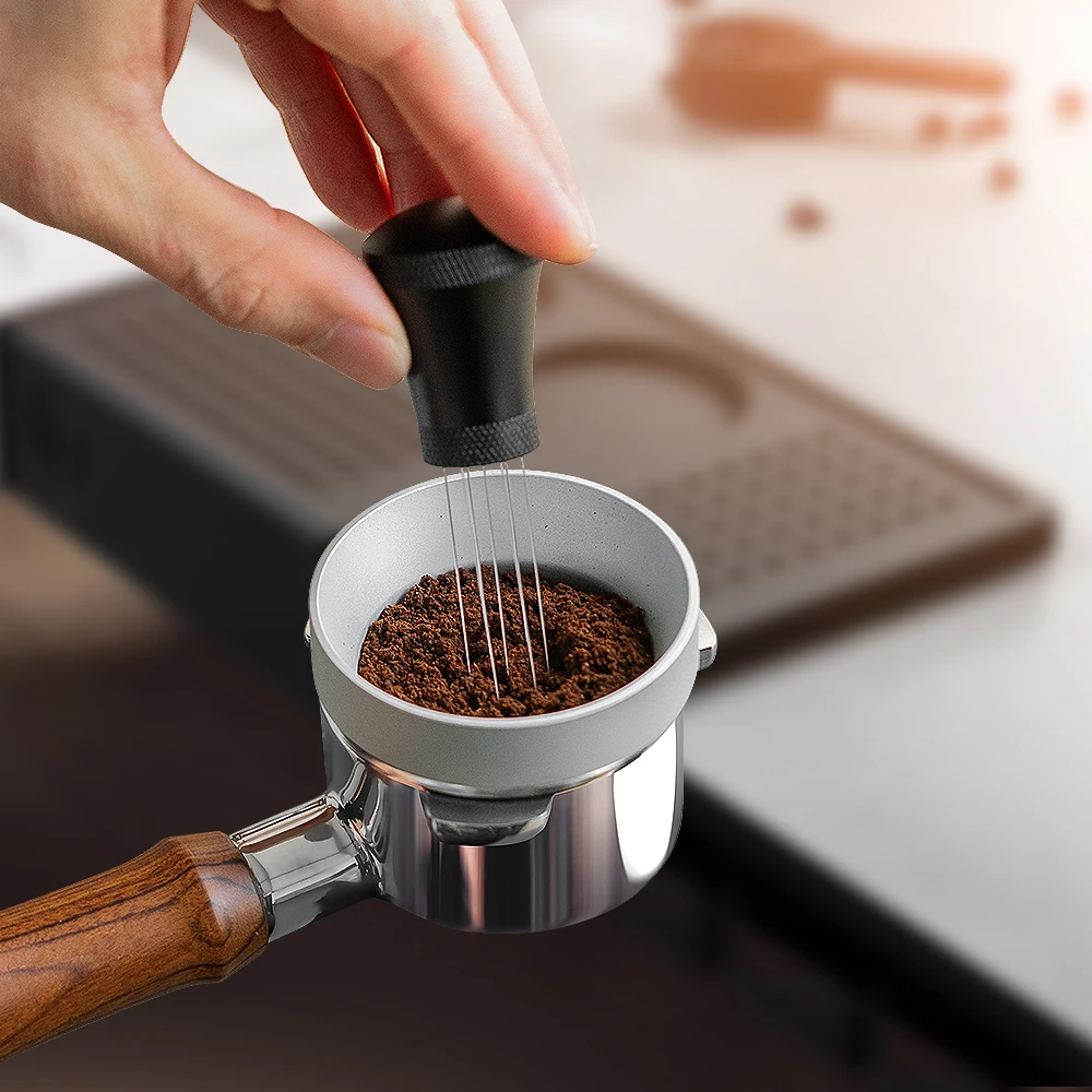 icafilas Stainless Steel Magnetic Coffee Suction Powder Needle Coffee Needle Powder Coffee Handle Mixer Cloth Powder Needle