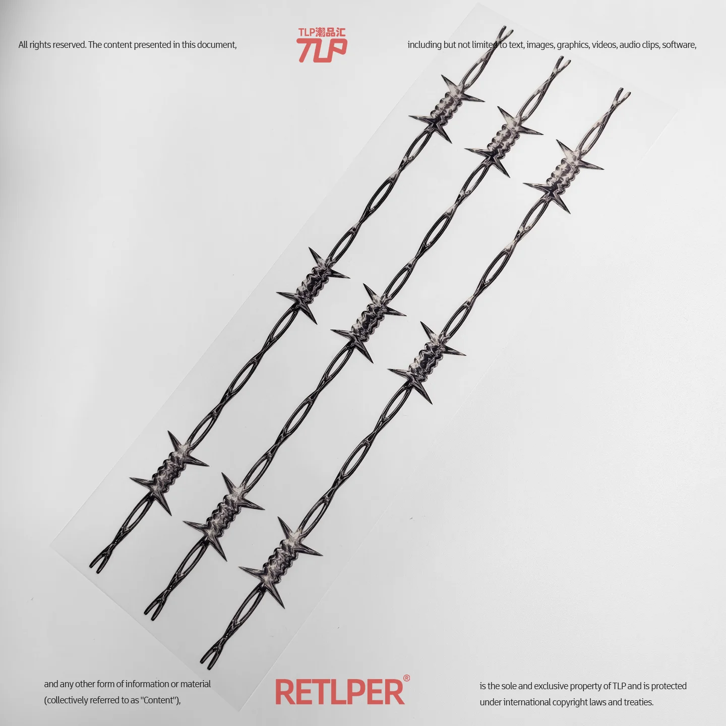 Наклейка на автомобиль Retlper с вырезами «Не беспокоить», «Шипы», «Колючая проволока», «Железные шипы», хромированный эффект, плоская, для автомобилей и мотоциклов.