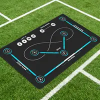 Alfombrilla de Entrenamiento de Hockey/Fútbol de 90x60cm, Silenciosa, Antideslizante, Alfombrilla Grande para Practicar el Manejo del Balón, Equipo de Entrenamiento para Interiores y Exteriores