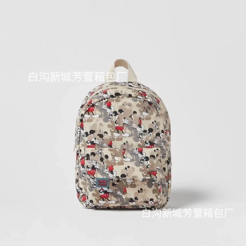 Disney Girls Backpacks Mickey Mouse Kawaii Bags Print Sequin Travel Storage Fashionable Schoolbags Kindergarten Mini Backpack