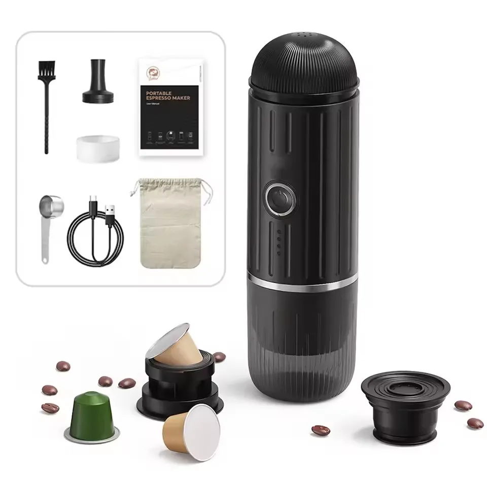 Machine à café chauffante électrique sans fil 90ML, adaptée à la capsules/poudre Nespresso Dolce Gust, pour voiture et maison