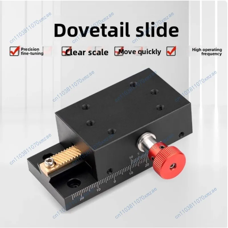 Manual X-axis Displacement Platform Precision Fine-Tuning 40 Stroke Slider Gear Rack And Rack Small Dovetail Slot Slide Platform