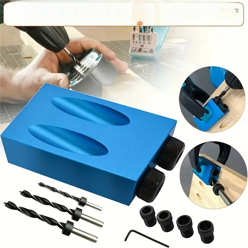 14 Piece Kit Blue Woodworking Diagonal Hole Positioner Punch Hole Positioner Plank Splicing Installation Tool