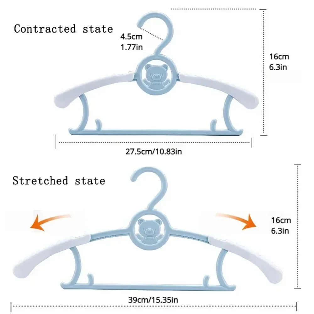 Non-slip Baby Clothes Adjustable Hanger Cute Kids Clothes Organizer Storage Hangers Closet Children Space Saving Coats Rack