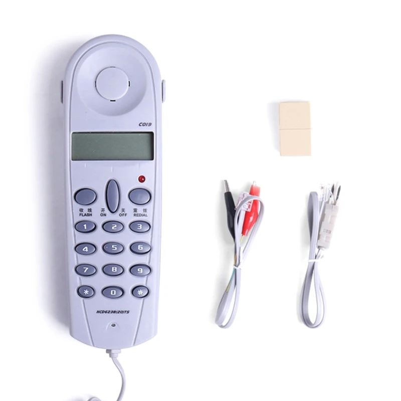 C019 Basic Trimlines Corded Phone, 13 Number Memory, Wall Mountable Phone