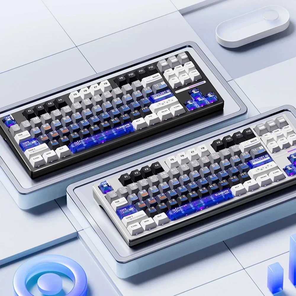 ATK Z87 Pro 87Keys Keyboard Game Keyboard Semi Aluminum Alloy Customized Mechanical Tri-Mode Rgb Hybrid Light Hot Plug Keyboards