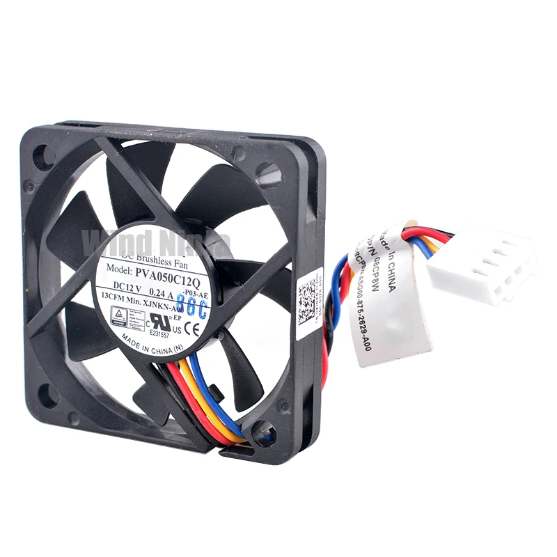 

PVA050C12Q XJNKN-A00 5cm 50mm Cooling Fan 50x50x10mm DC12V 0.24A 4-Pin 13CFM Quiet Computer Fan for Chassis CPU Cooler