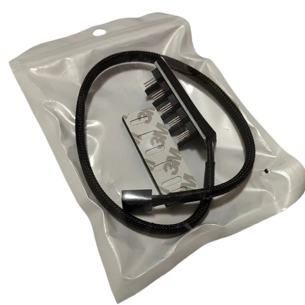 4-Pin PWM PC Case Fan Hub Power Supply Cable 1 to 5 Way Splitter PC Motherboard Fan Power Extension Cable for ATX Computer Case