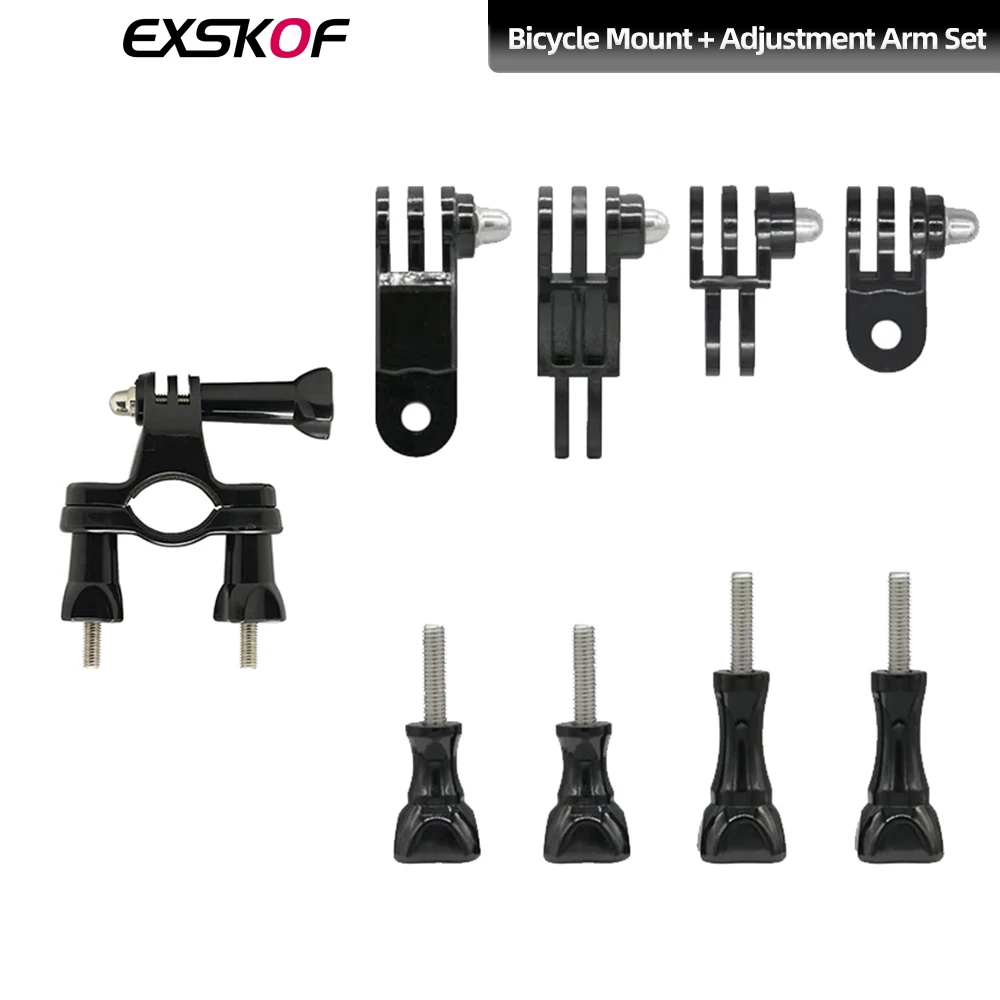 For GoPro Bicycle Mount Adjustment Arm Screw Cycling Accessories Set For GoPro Hero 13 12 11 10 DJI Action 5 4 3 Insta360 X4 X3