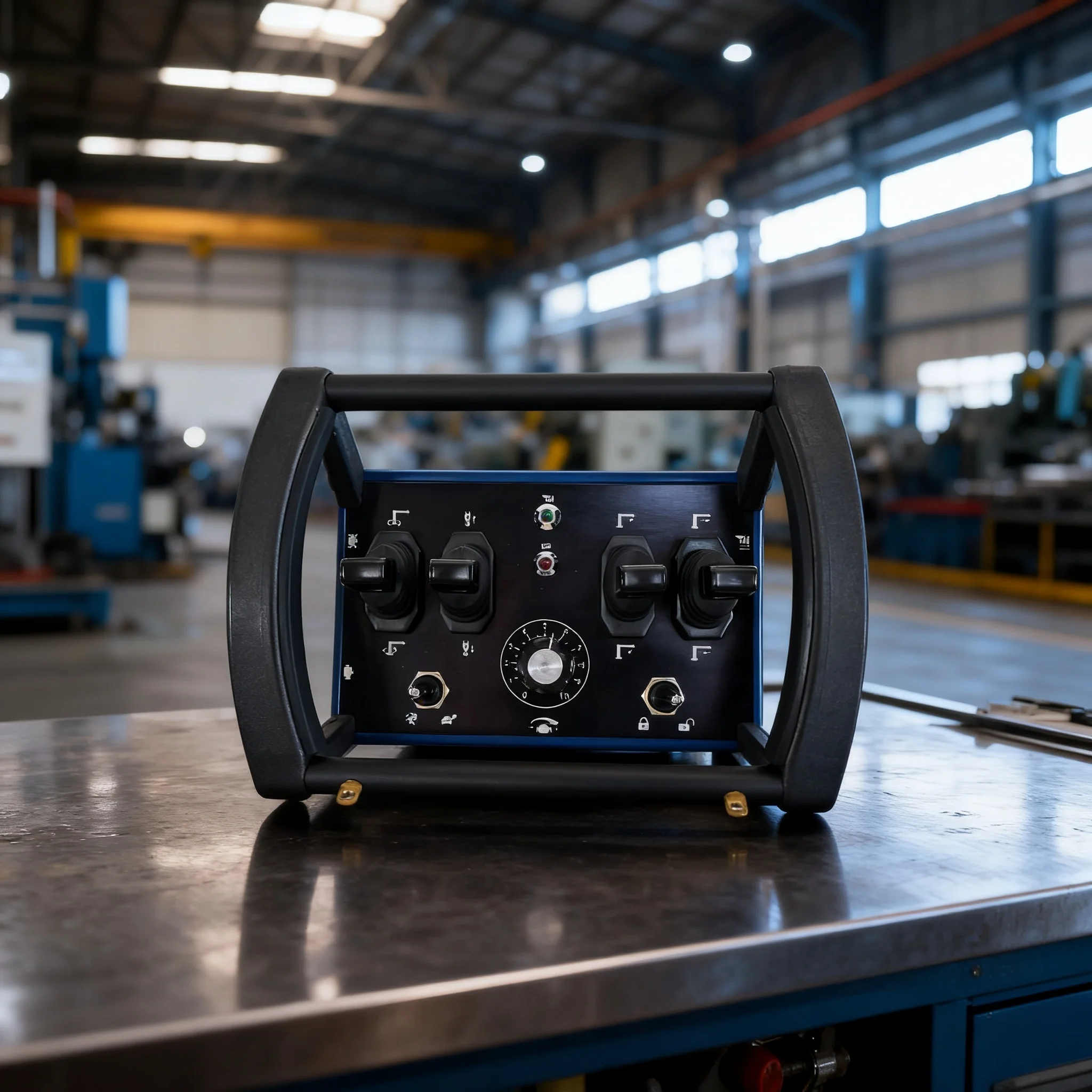 Metal 4 Buttons Industrial Remote Controller for Truck Crane & Vehicle 433MHz Wireless with 500m Range IP68 Waterproof