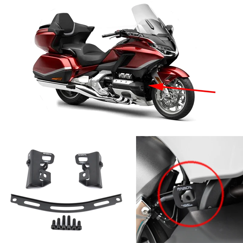 PANICAL Front Tie Down Bracket Lashing Brackets Mount Kit Tow Hitch For Honda Gold Wing GL1800 F6B 2018-2023 Motorcycle Black