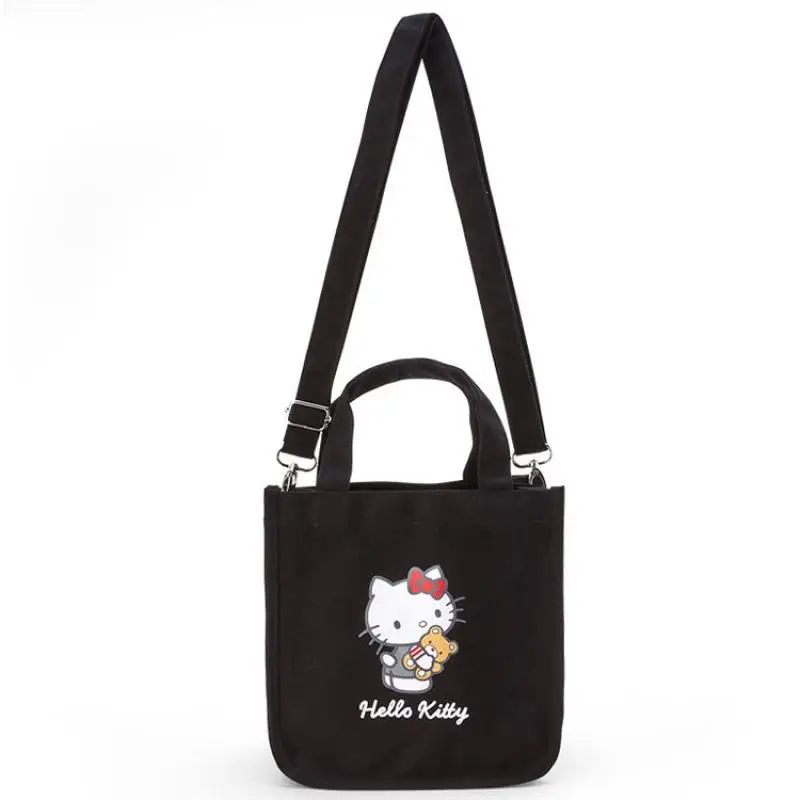 

Kuromi Canvas Crossbody Bag Sanrio Cinnamonroll Cartoon Environmental Printed Tote Bag Cute Hellokitty Printed Shoulder Bag Tide