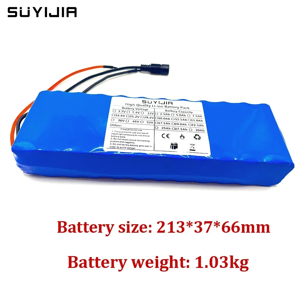 New 18650 7S3P 24V 7500mAh Rechargeable Lithium Battery Pack with BMS for Electric Bicycle Electric Scooter W/29.4V 2A Charger