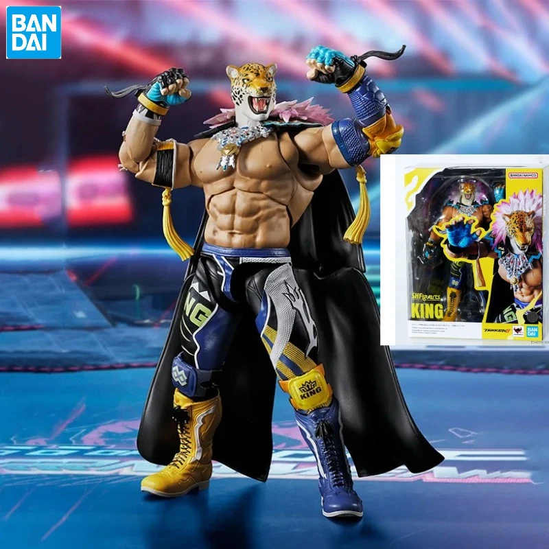 

In shock Original box Bandai SHF TEKKEN 8 Anger of the beast KING Figure Finished Model kit Anime full Action Toy Gifts for kids
