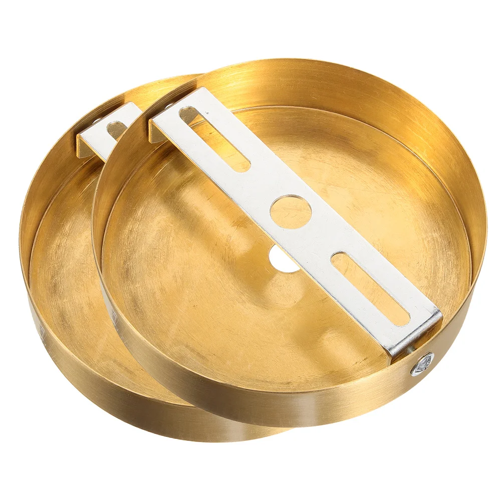 

2pcs Brass Chandelier Base Ceiling Canopy Plate Golden Light Mounting Hardware Pendant Wall Lamp Fixture Fittings Vintage Modern