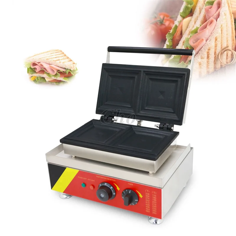 

Stainless Steel Electric Non-stick Coating Sandwich Waffle Maker Breakfast Toaster Panini Grill