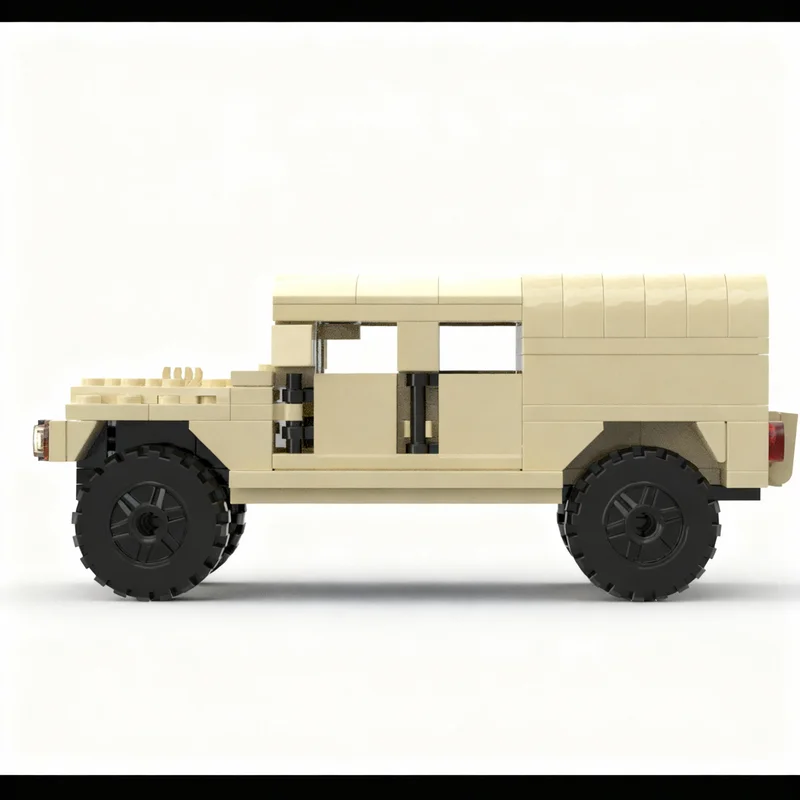 148 peças de Blocos de Montar MOC Modelo HMMWV Modificado, Presente de Natal, Brinquedos Criativos DIY, Ideia de Montagem, Tijolo Educacional