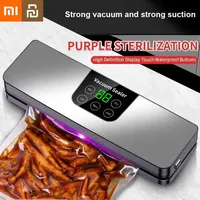 Xiaomi Youpin Electric Vacuum Sealer Machine Food Packaging Seal To Keep Fresh Touch Buttons Digital Display Waterproof Kitchen