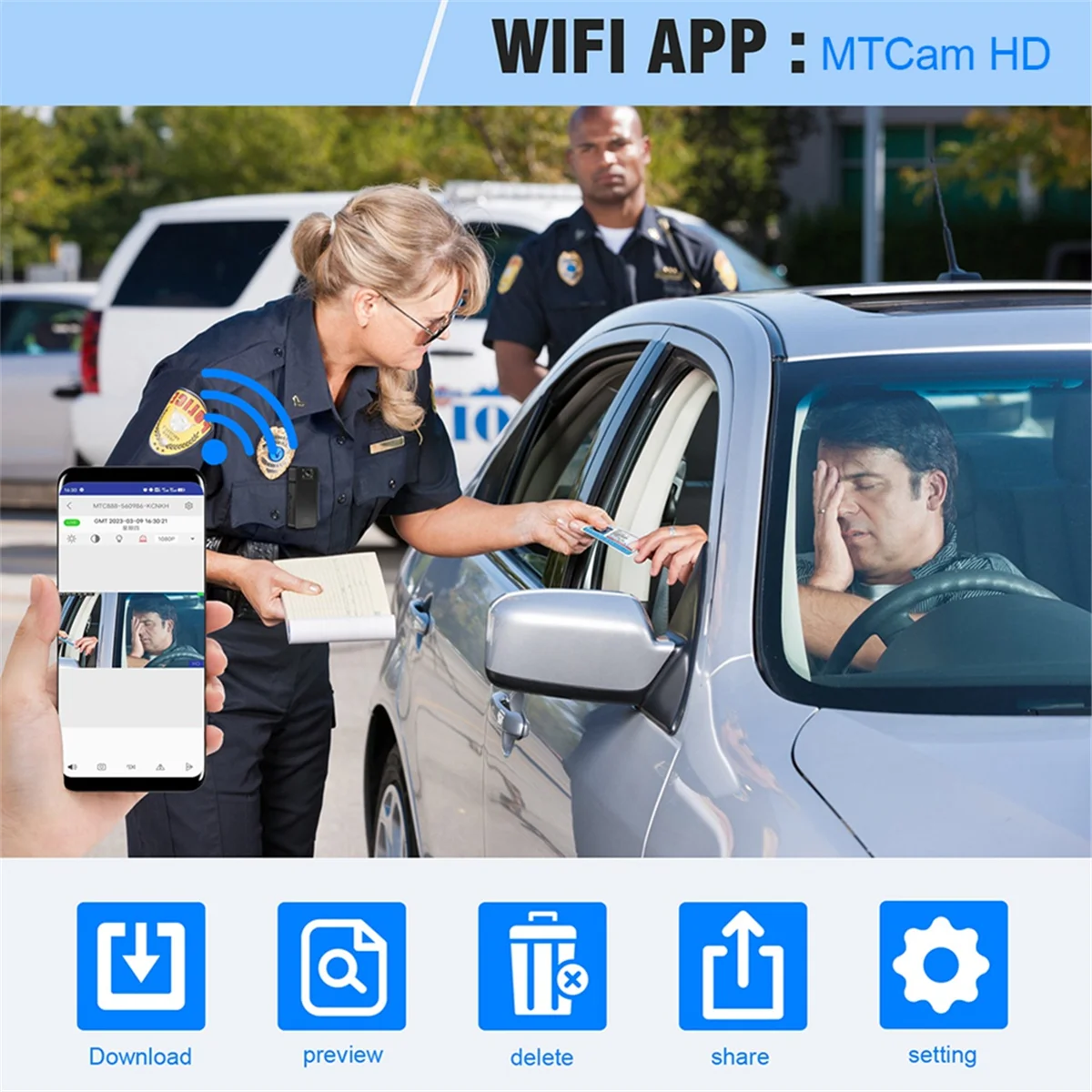 TEH-e1080P Body Camera WiFi DVR Video Recorder Security Cam 150 Degree Motion Detection Mini Camcorder