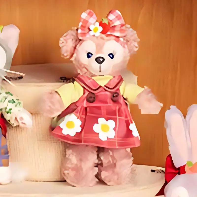 Disney 2024 Duffy and Friends Heart-Shaped Strawberry Plush Charms Disney-2312-0169