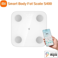 Original Xiaomi Smart Body Fat Scale S400 Precise Professional BMR Test Heart Rate Monitoring Hidden LED Display For Mihome APP
