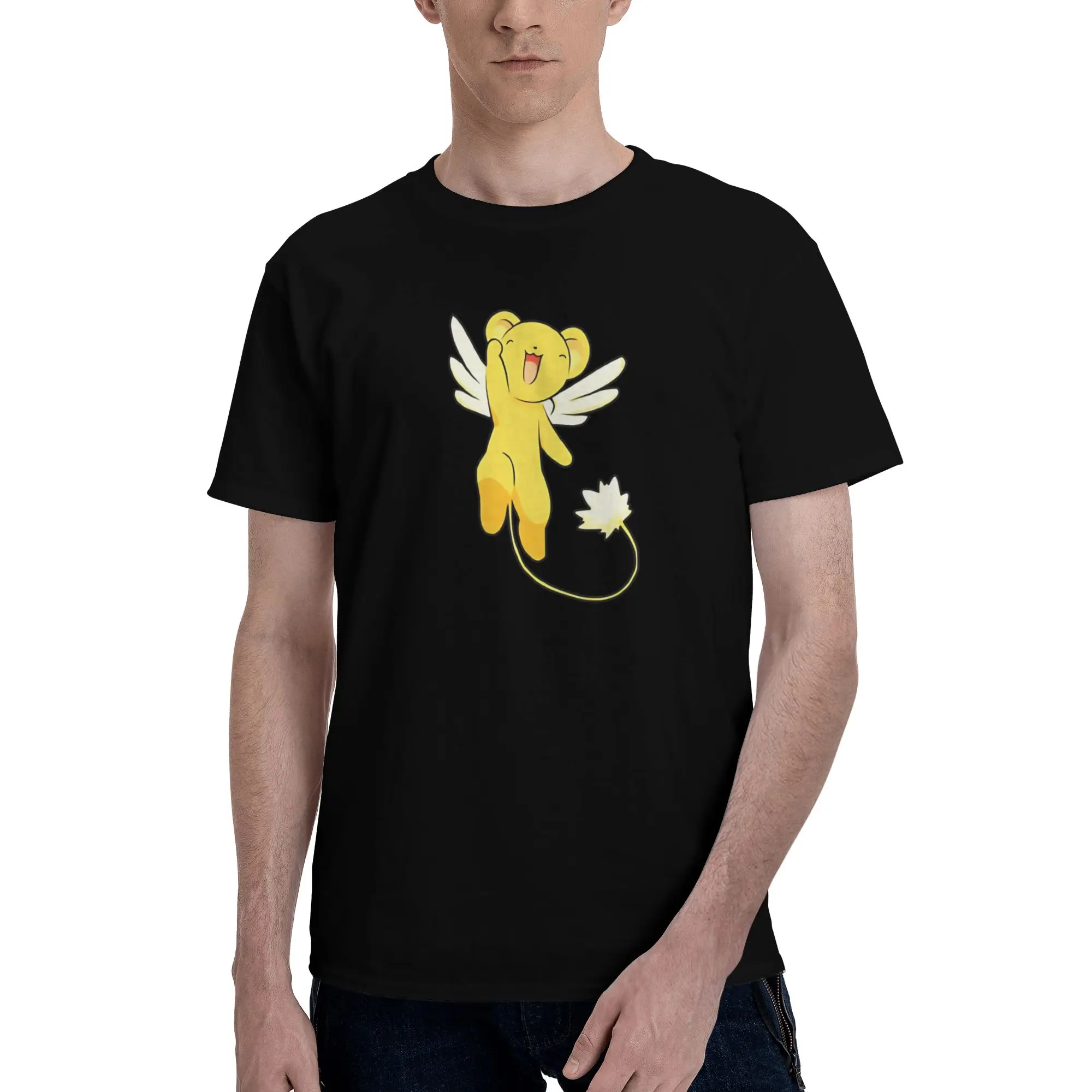 Kero  Novelty 100% Cotton T-Shirt Bandai Cardcaptor Sakura Tops Tees For Men