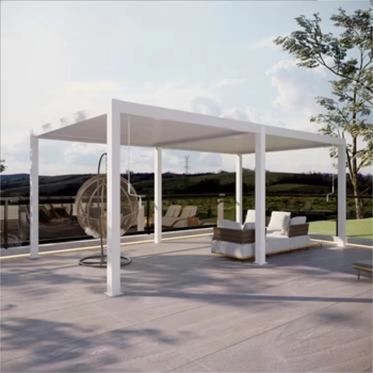 

Pergola And Aluminium Gazebo Patio Metal Roof 3X3 6x3 Waterproof Custom Gazebo Outdoor Louvered Glass Aluminum Garden Gazebos
