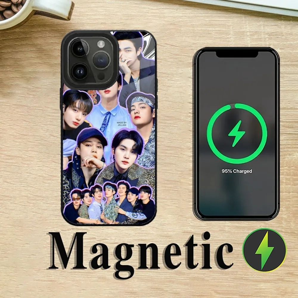 J-Jungkook Jeon Seven Gold Phone Case For iPhone 15,14,13,12,11,Plus,Pro,Max Mini Magsafe Magnetic Wireless Charging