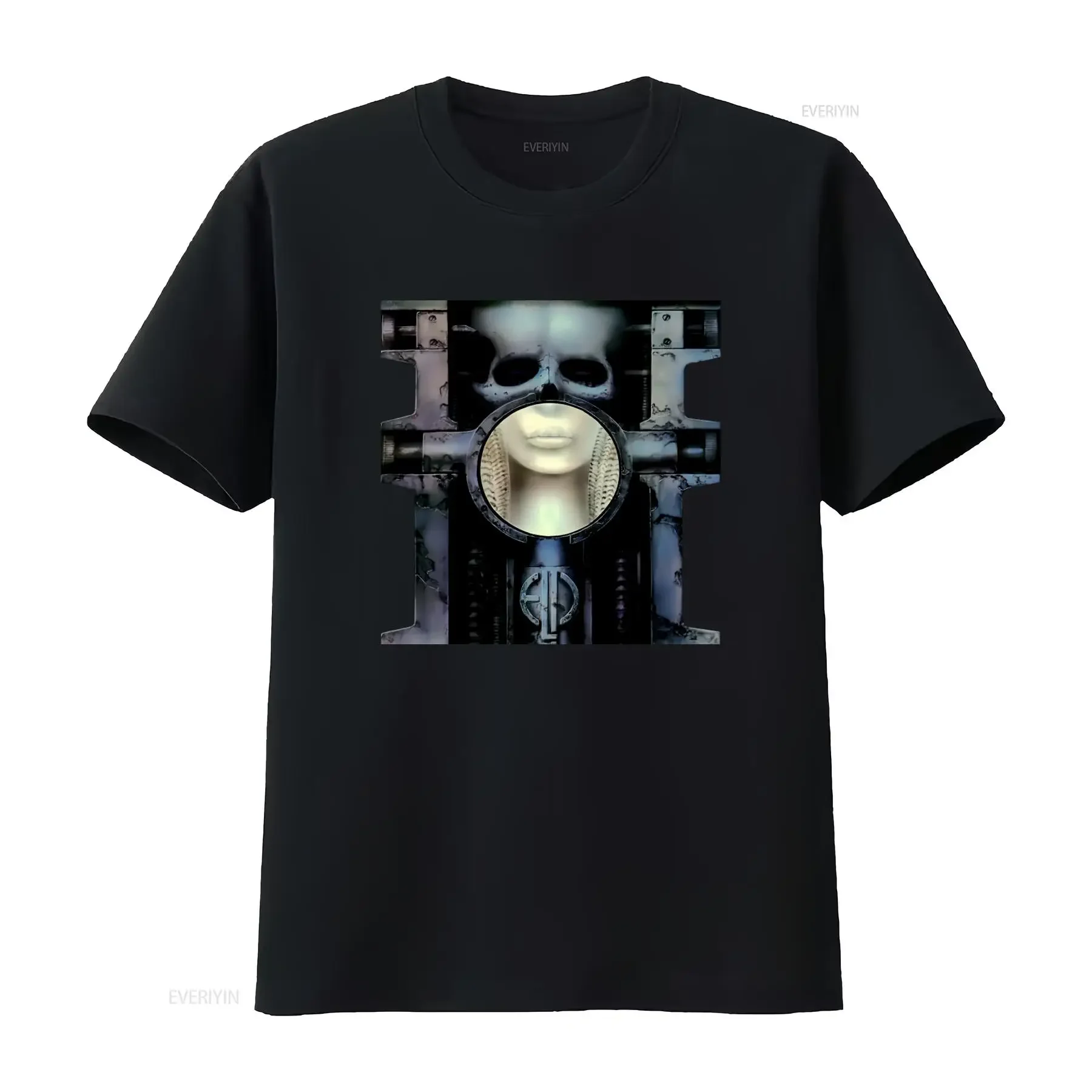 Emerson Lake Palmer Brain Salad Surgery Cotton T Shirt Black S 5XL G893 Cool Design Long s vintage Washed Versatile streetwear