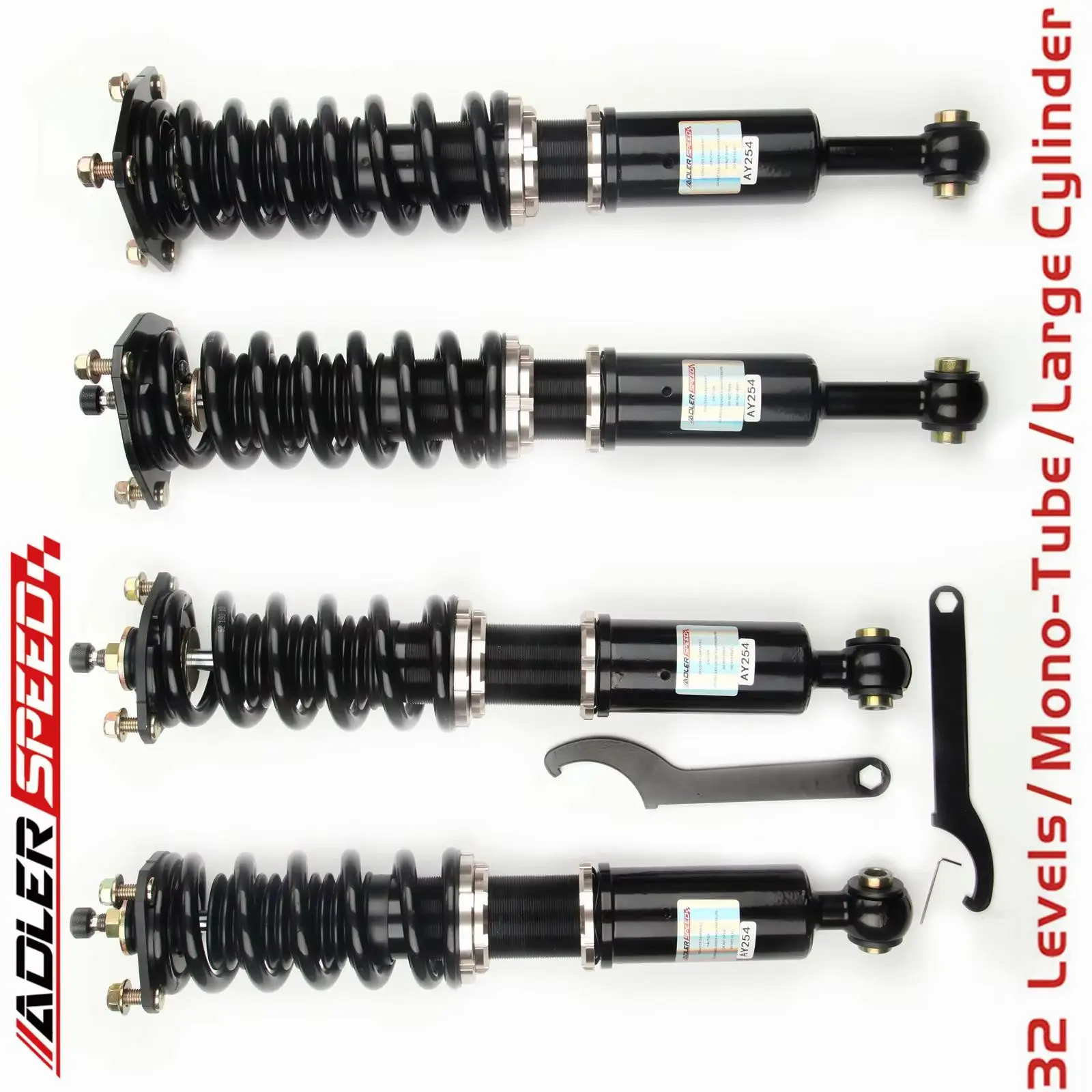 

S+ ADLERSPEED 32 Level Mono Tube Coilovers Suspension For Lexus GS300/GS430 JZS160 98-05
