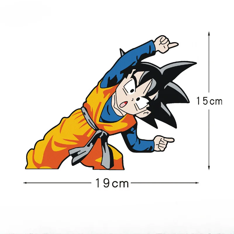 Dragon Ball Reflective Cartoon Sticker Son Goku Kuririn Master Roshi Car Fuel Cap Decoration Sticker Children\'s Toy BirthdayGift