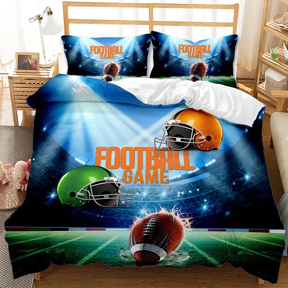 

Sport Rugby Comfortable Duvet Quilt Cover Pillowcase Bedding Set Children Bedroom Decoration Home Textile