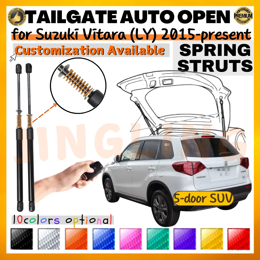 

Qty(2) Trunk Struts with Spring for Suzuki Vitara/Escudo (LY) SUV 2015-present Rear Tailgate Damper Lift Supports Shock Absorber