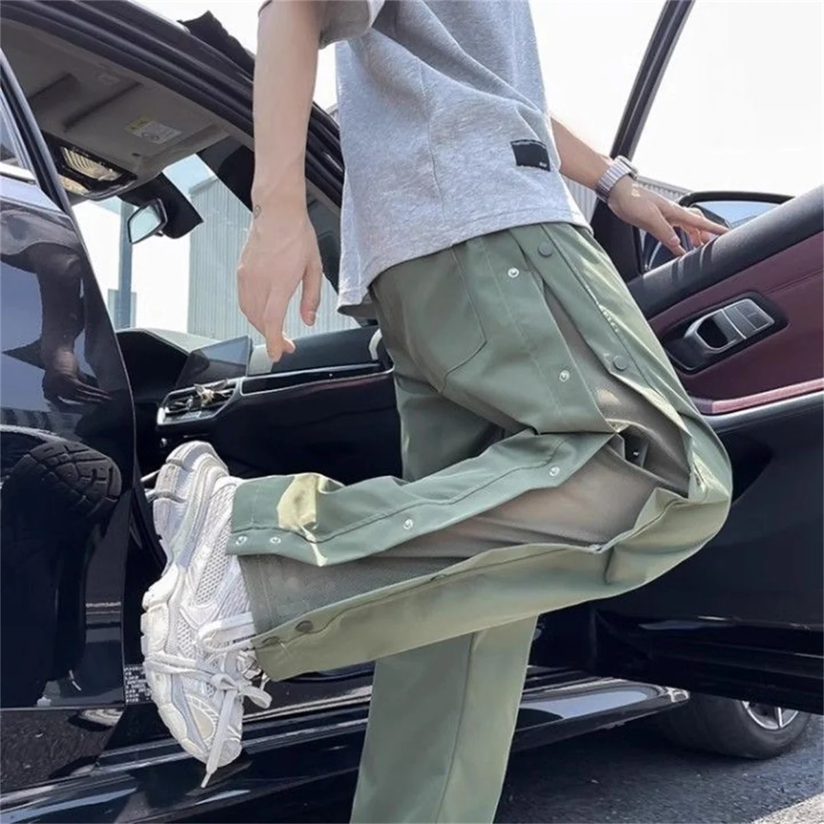 

Summer Fashion Trends Versatile Men's Casual Cargo Pants Loose Fit Straight Trousers Pocket Man Long Pants Men Jogger Pants