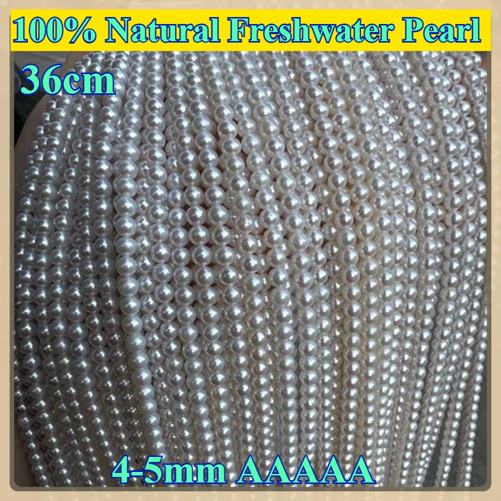 

Nearround Natural Freshwater Pearl 4-5mm AAAAA Loose Bead for Jewelry Making DIY Women Necklace Bracelet Accessories Wedding