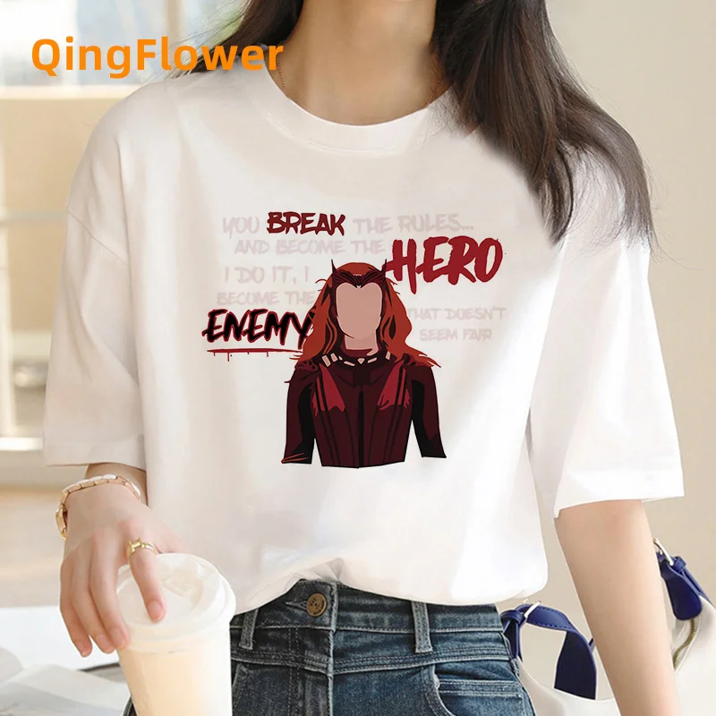 Scarlet Witch t shirt tshirt female streetwear grunge kawaii vintage Korea tshirt t-shirt aesthetic ulzzang