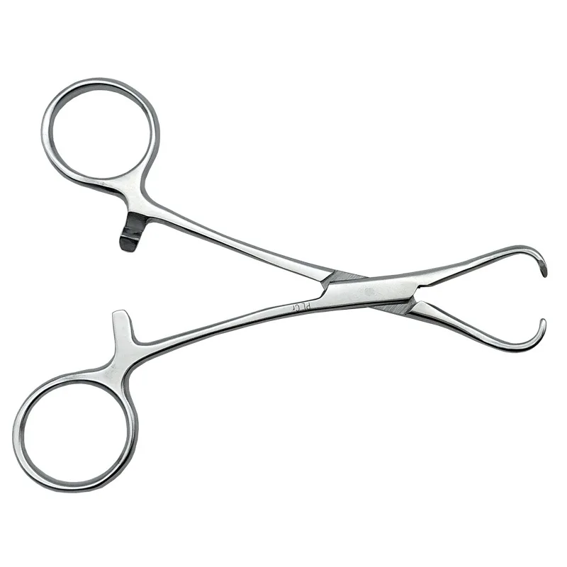 Медицинская ткань из нержавеющей стали, хирургические марлевые щипцы с одним отверстием, фиксирующие заостренные щипцы