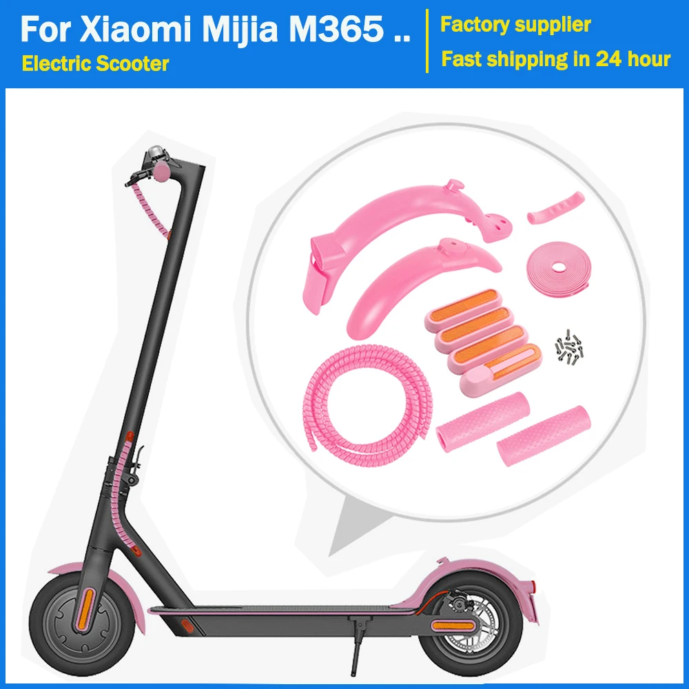 Front Rear Mudguard Fender for Xiaomi Mijia M365 Pro Pro2 1S Electric Scooter Tire Splash Guard Retrofitting Replacements Kit