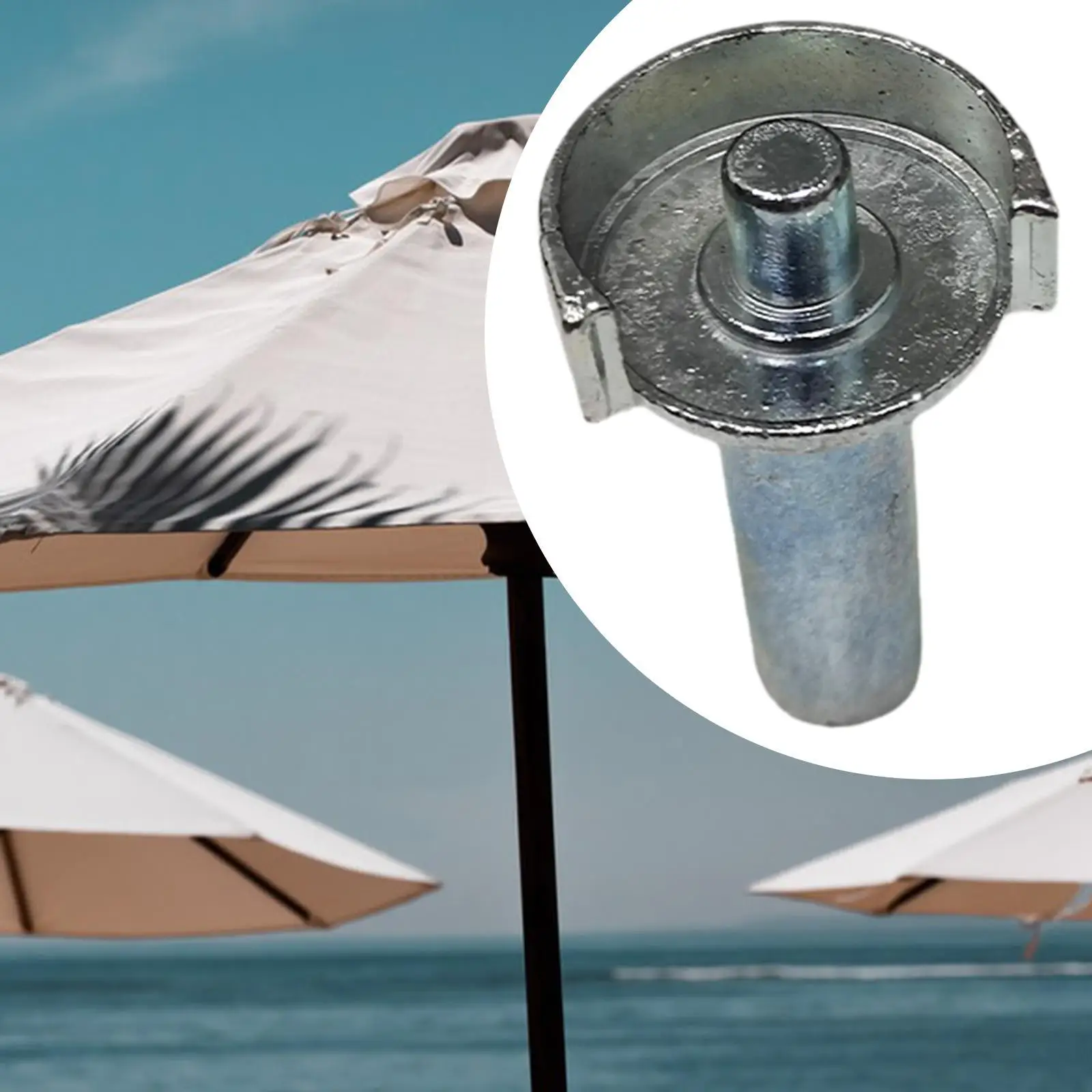 Patio Umbrella Accessories Heavy Duty Alloy Repair Part Spool Bar Parasol Accessories for Beach Courtyard Picnic Balcony Outdoor