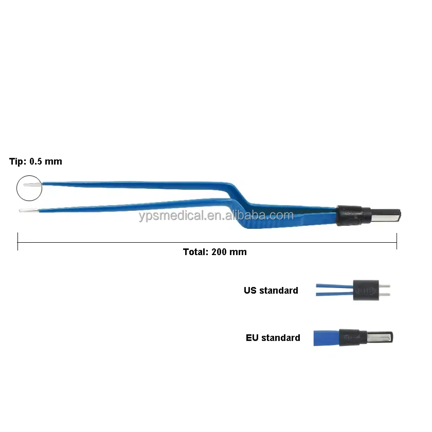 Premium Quality  Bayonet Electrocoagulation Bipolar Forceps European Standard and America Pins