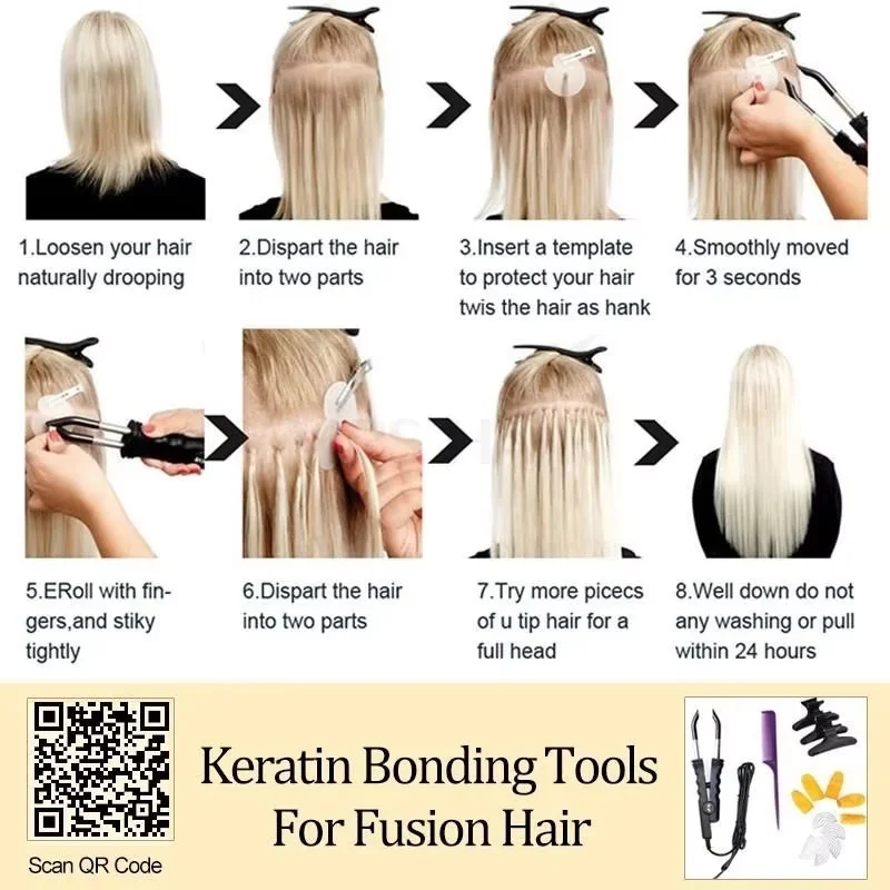 MRSHAIR Estensioni dei capelli Fusion con punta a U Bionda Estensioni naturali dei capelli umani reali Capsule per capelli alla cheratina da 1,5 cm 50 pezzi 30 g