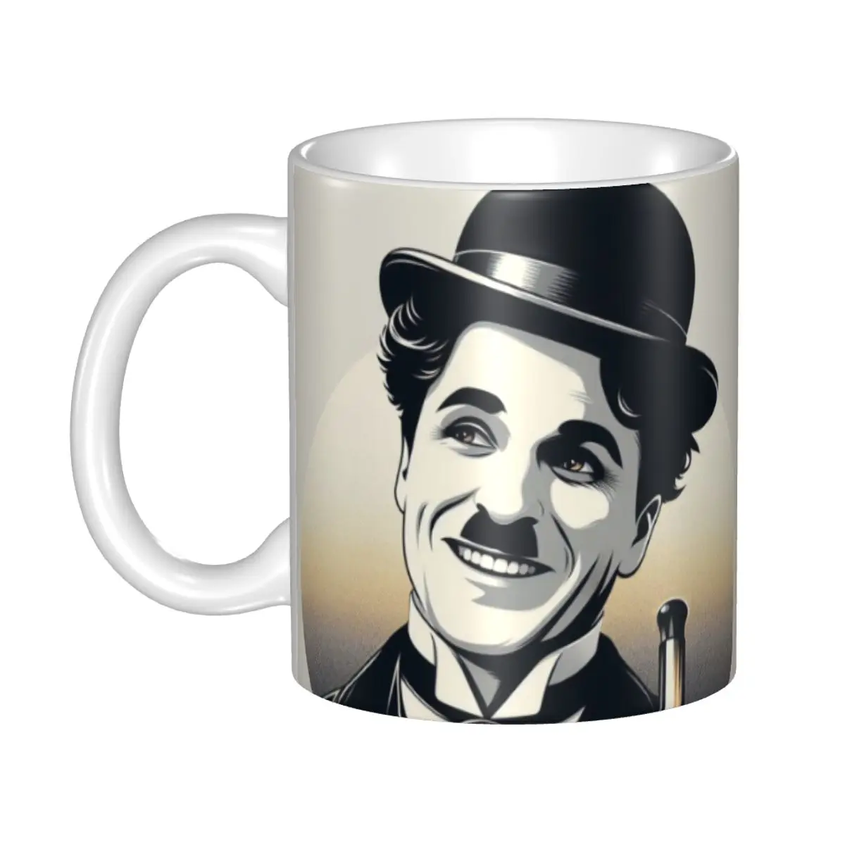 Charlie Chaplin Ceramics Coffee Mug Cute Gamer Birthday Gift Back To School Mug