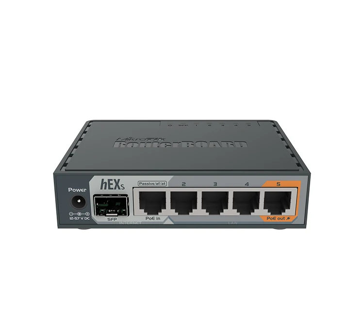 Mikrotik hEX S RB760iGS Router 5x Gigabit Ethernet, SFP, Dual Core 880MHz CPU