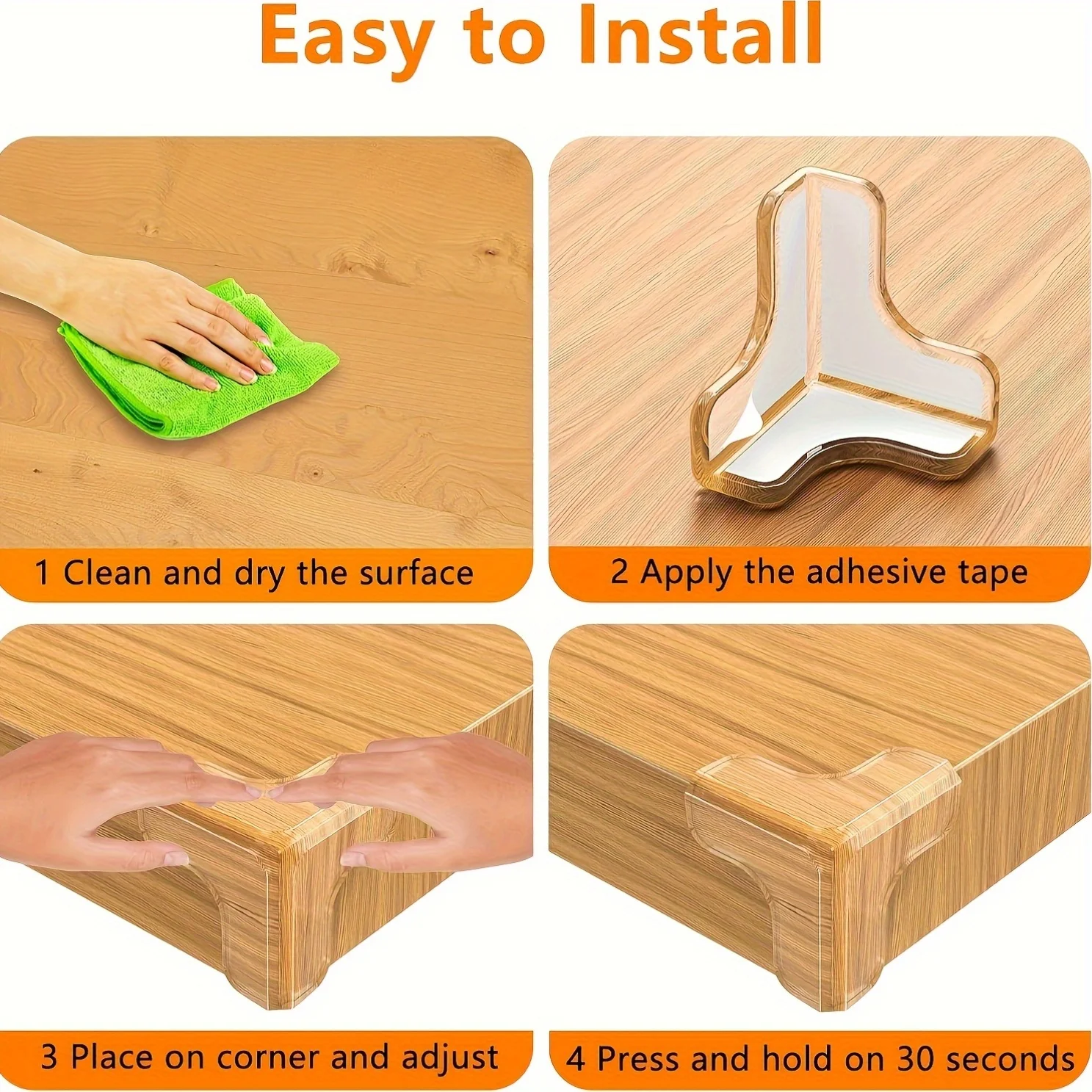 10 прозрачных силиконовых защитных уголок, прочные клейкие Т-образные защитные приспособления для мебели, подходящие для столов и шкафов.