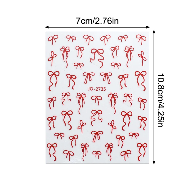 น่ารัก Bronzing Line Bowknot 3D Self กาวตกแต่งเล็บสติกเกอร์ริบบิ้น Charming น่ารักเล็บ Decals