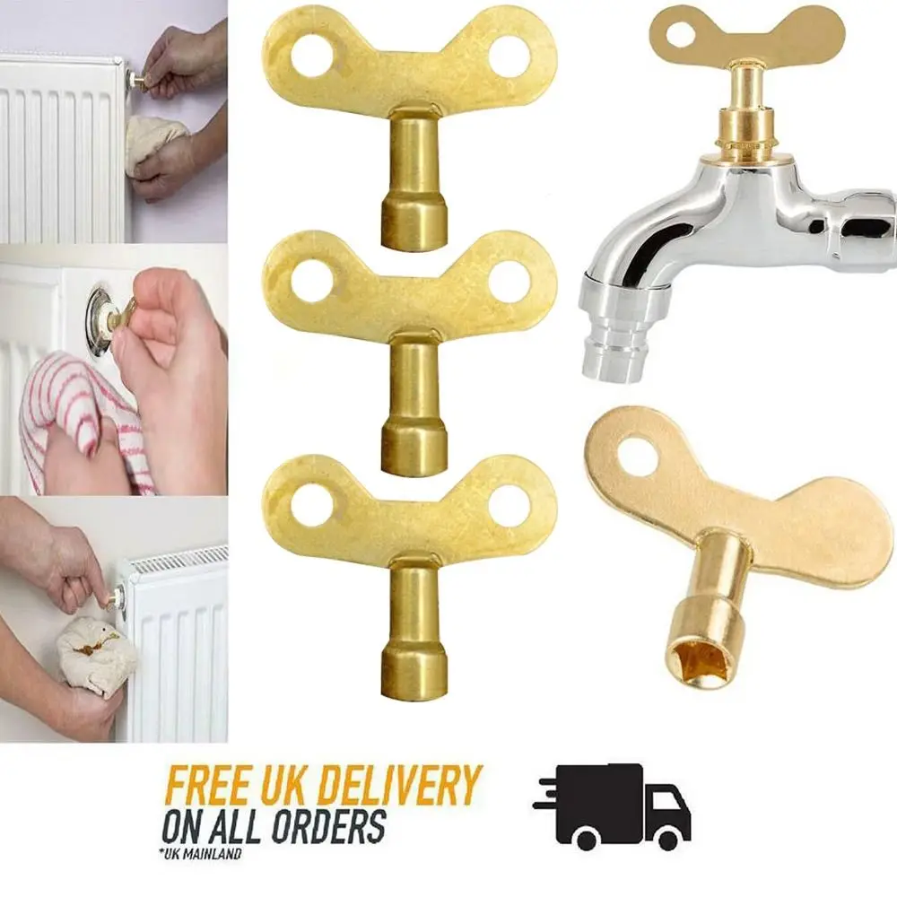 4PCS Switch Use Outdoor Water Tap Key Bleeding Key Faucet Key Radiator Plumbing Bleed Venting Air Valve