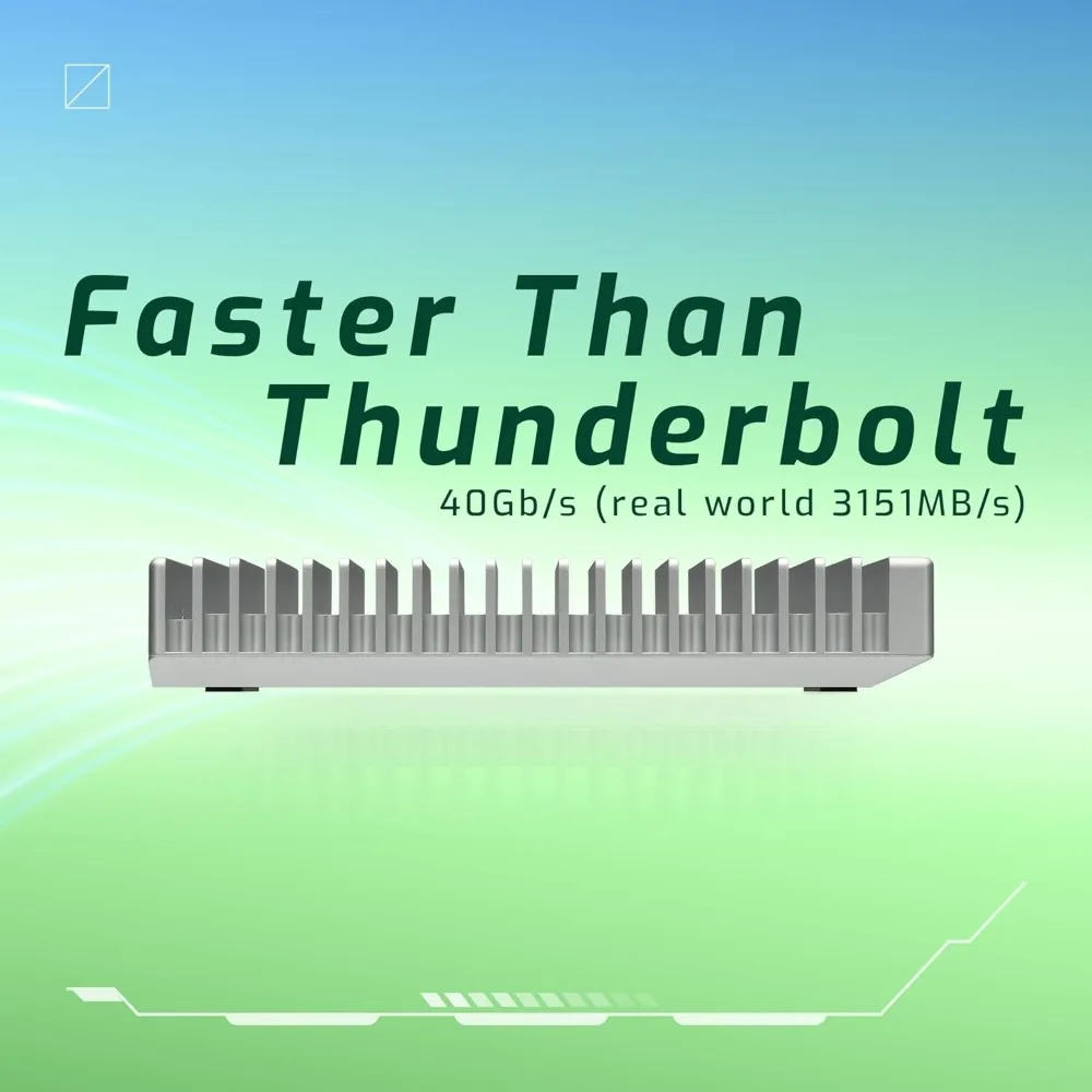 

Портативный твердотельный накопитель NVMe Express 1M2, 40 Гбит/с, совместимый с Thunderbolt/USB-C), сверхбыстрый внешний SSD-накопитель